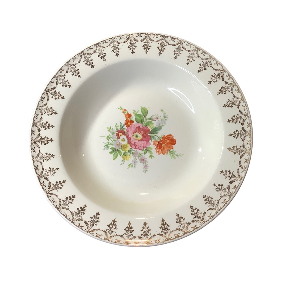 Edwin Knowles Royal Knowlton Semi Vitreous 8 inch Plate 22 K Gold Trim